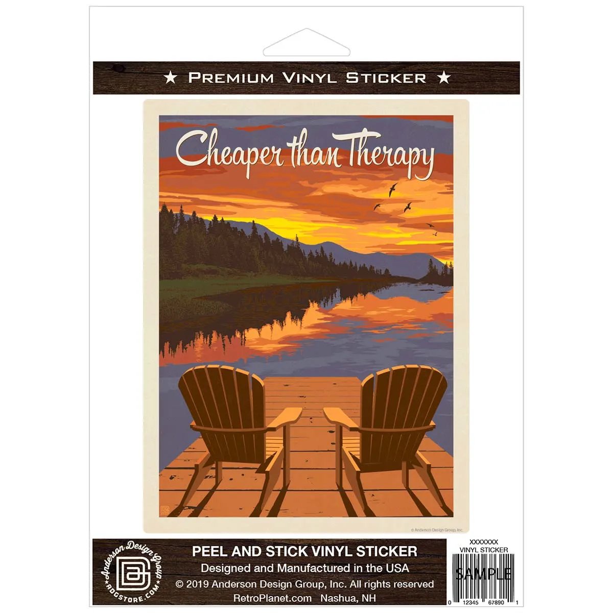 Cheaper Than Therapy Dock Chairs Vinyl Sticker