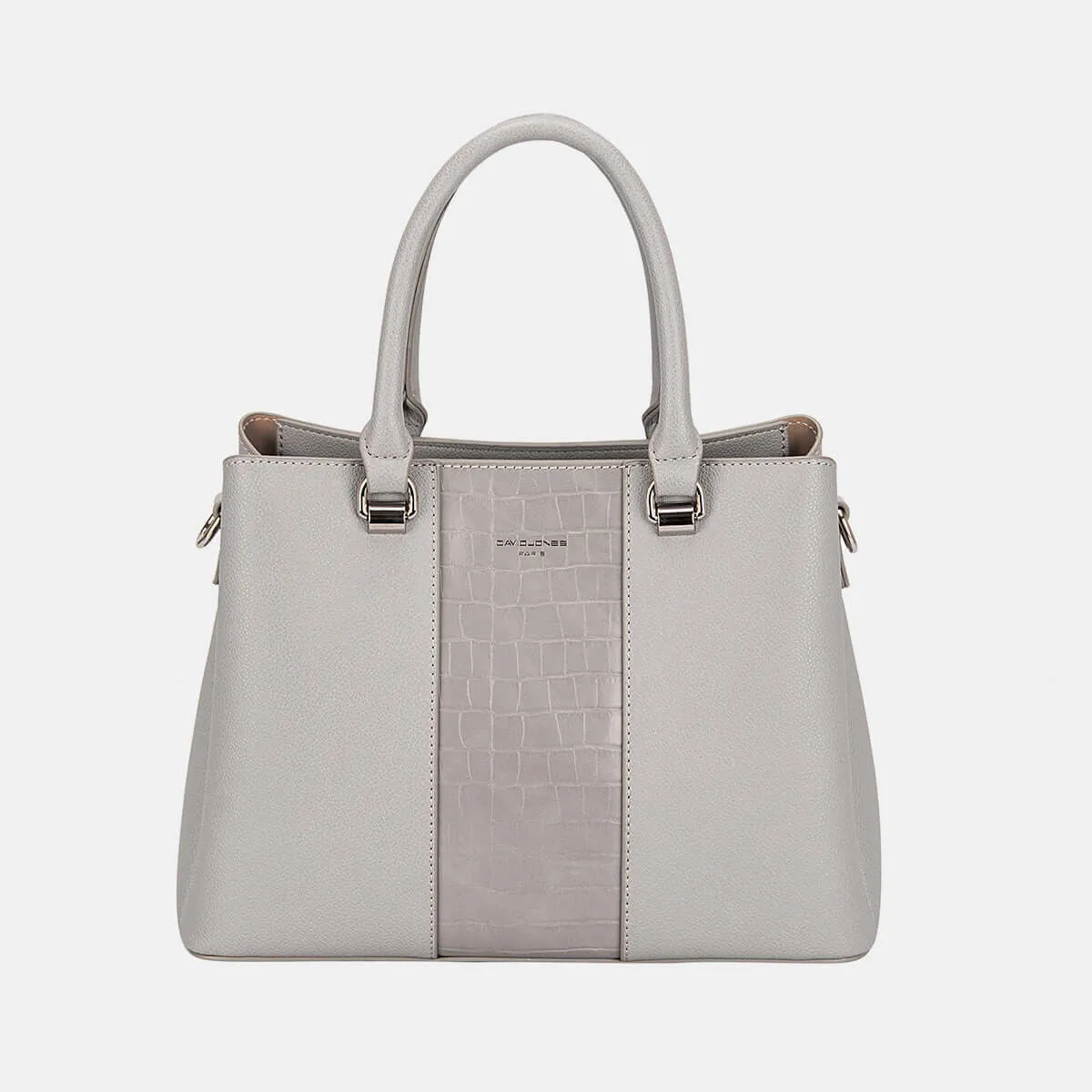 David Jones PU Leather Top Handel Tote Handbag