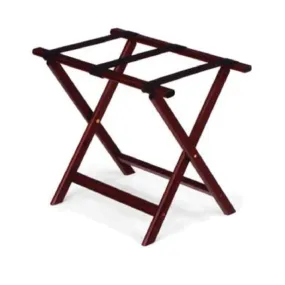 Forbes Industries 934-EN 24" Hardwood Luggage Rack, Black Finish, With Black Poly Straps