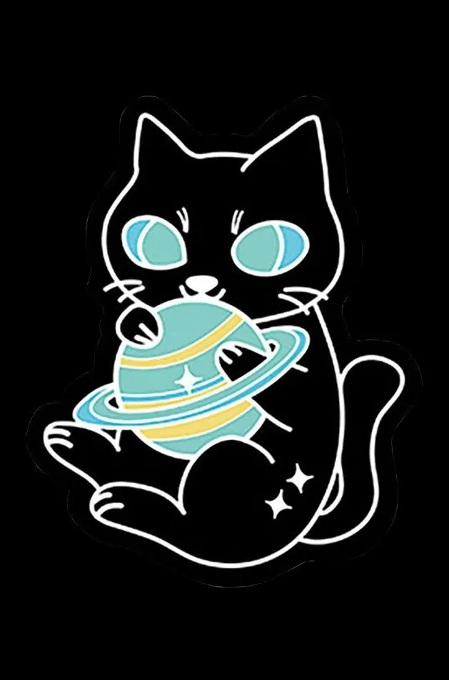Kitty Planet Sticker