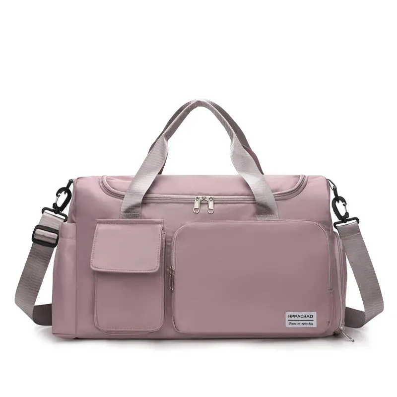 Sports Gym Duffle with Shoes Compartment Weekend Travel Overnight Bag Women Mens Foldable Water Resistant Holdall Hospital Bag