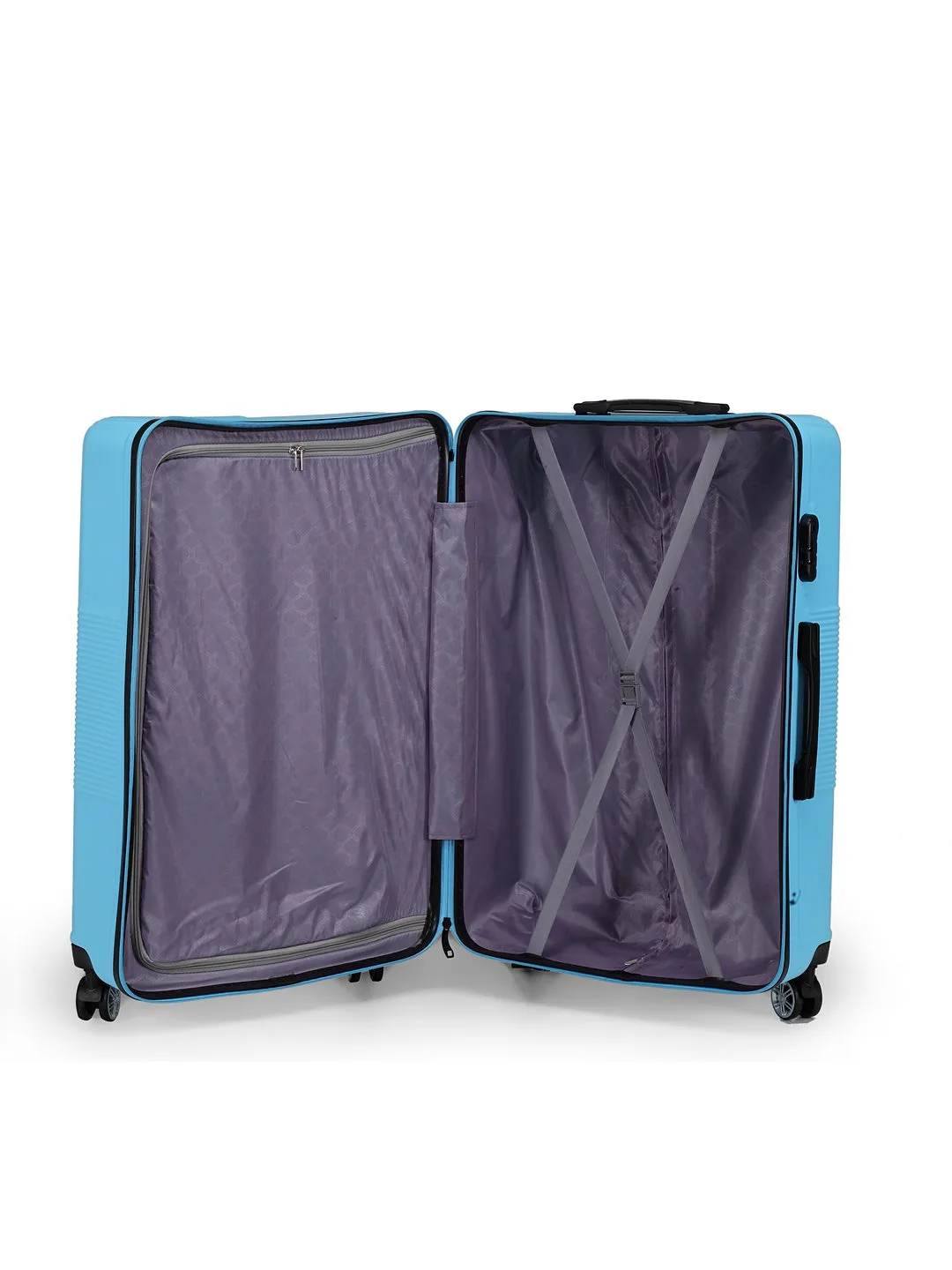 Teakwood Unisex Blue Trolley Bag - Large