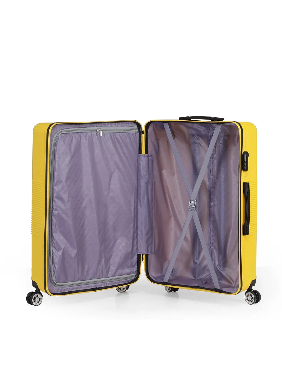 Teakwood Unisex Yellow Trolley Bag - Small