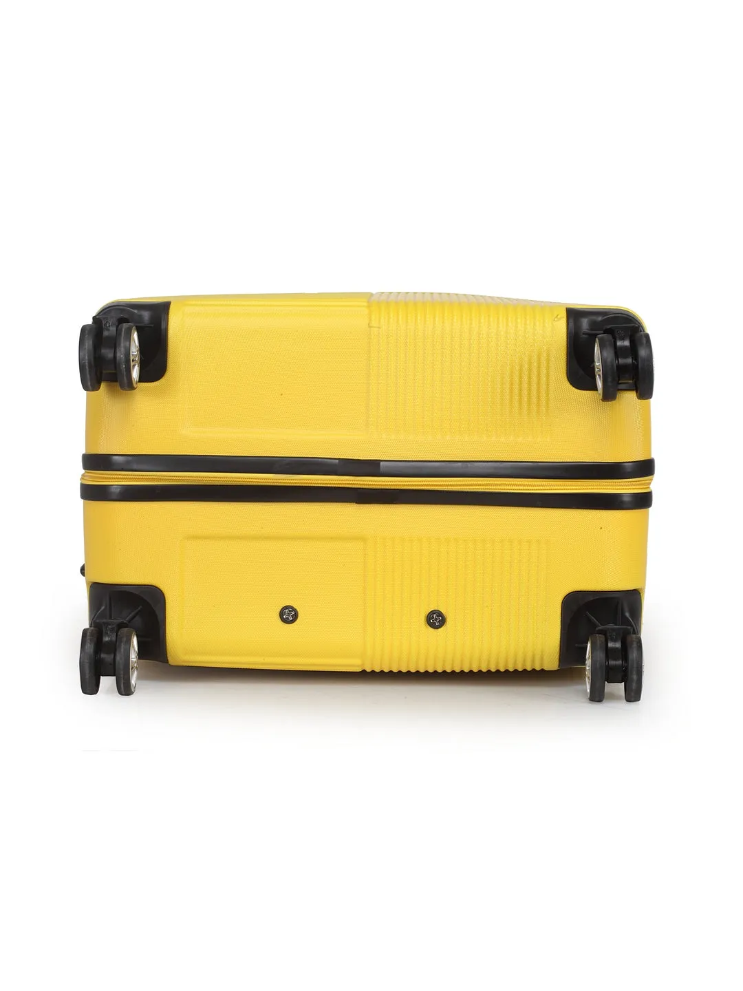Teakwood Unisex Yellow Trolley Bag - Small