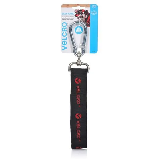 Velcro Easy Hang 830mm Strap with Hook, 120kg, Black